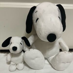 Snoopy Plush Toy Set - Black and White Plush Stuffed Animals Huggable.